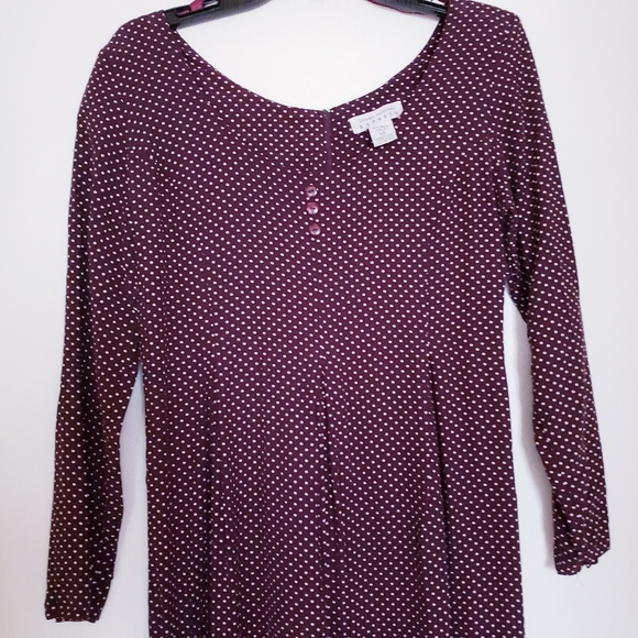 Vintage Express Burgundy Polka Dot Jumpsuit - Picture 3 of 11